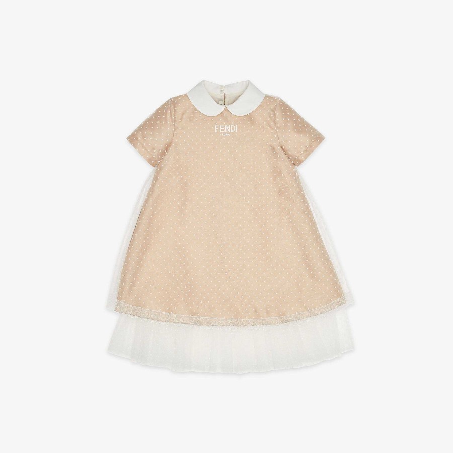 Kids Fendi Clothing | Junior Dress Beige