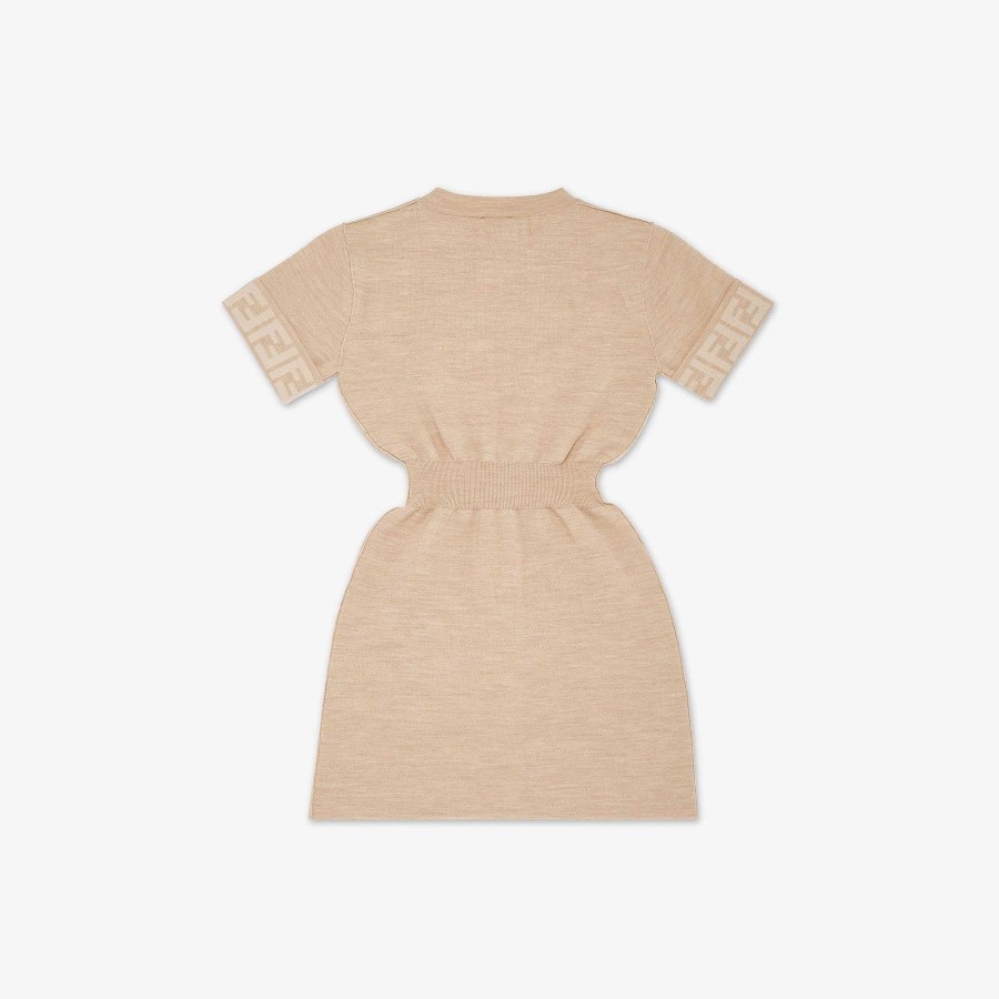 Kids Fendi Clothing | Junior Dress Beige