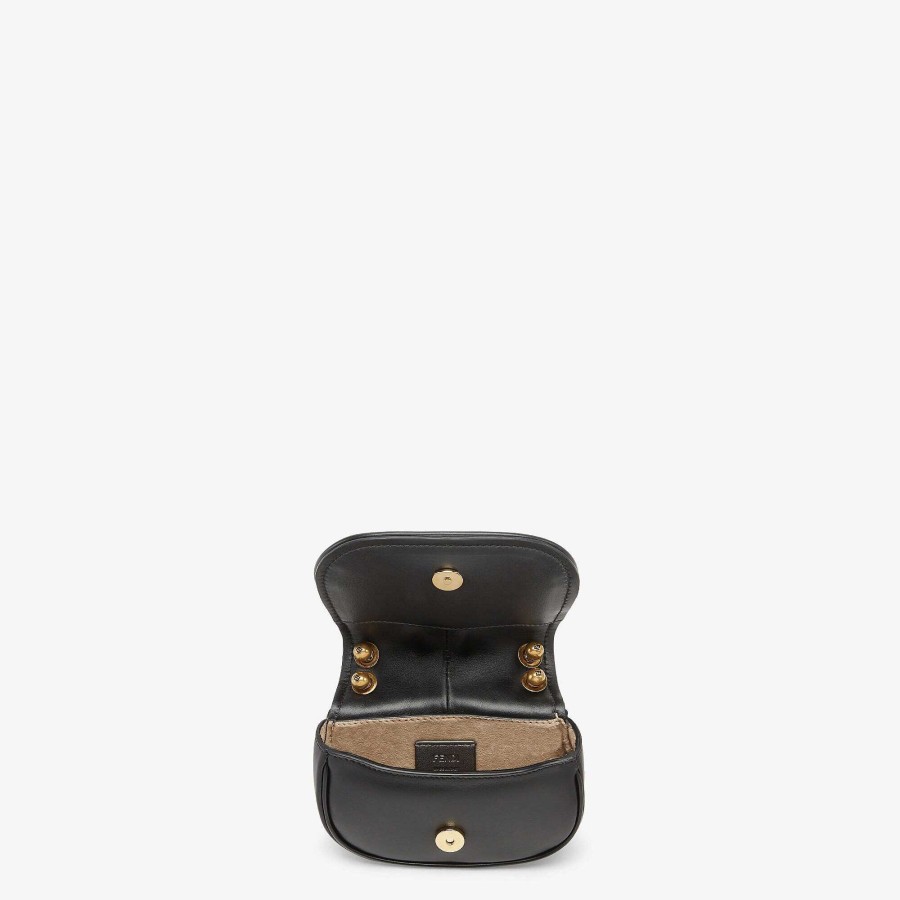 Women Fendi Miniature Bags | Fendi C'Mon Nano Black