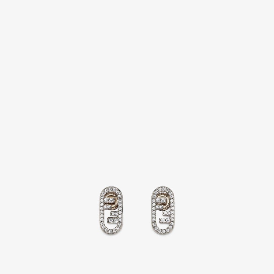 Women Fendi Earring & Brooches | O'Lock Earrings Gold