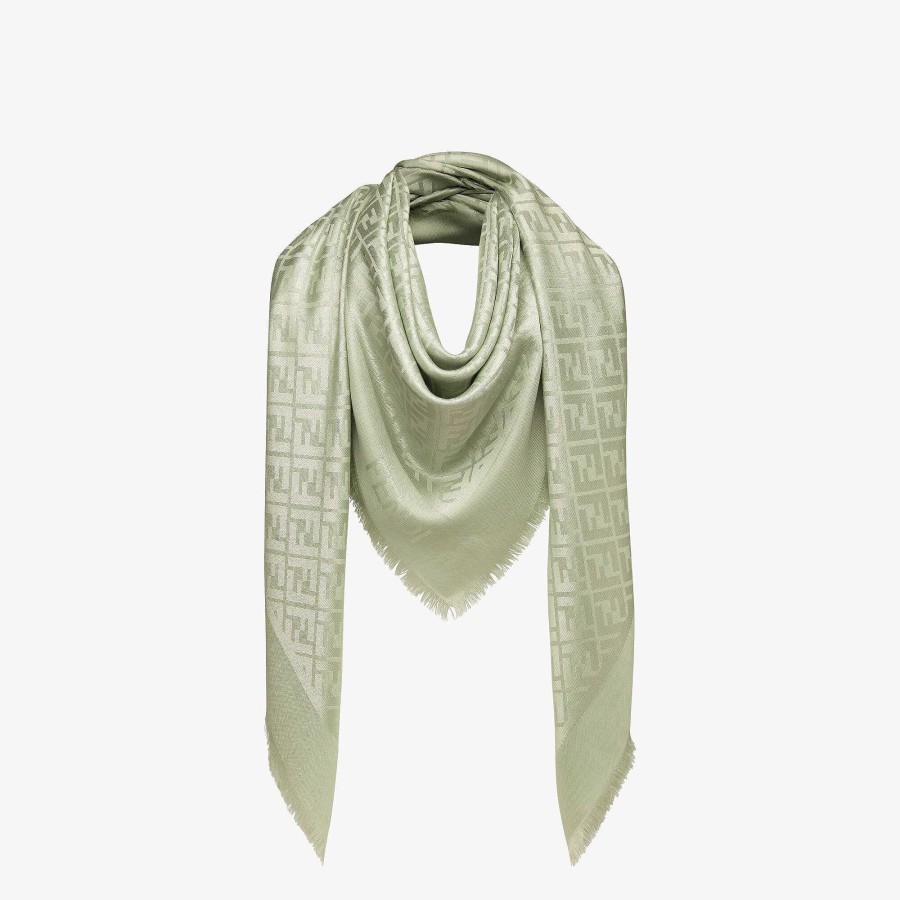 Women Fendi Scarves & Ponchos | Ff Shawl Green