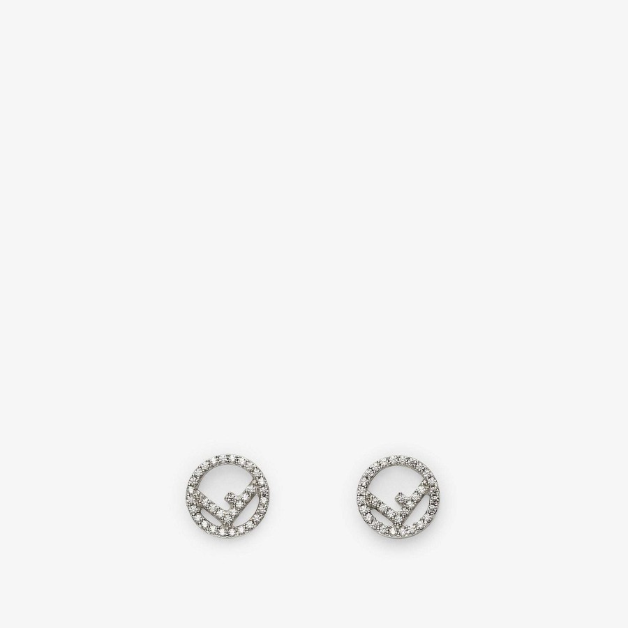 Women Fendi Earring & Brooches | F Is Fendi Earrings Silver