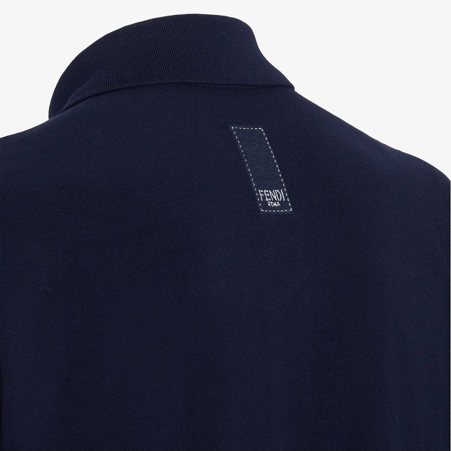 Men Fendi T-Shirts & Polos | Polo Shirt Blue