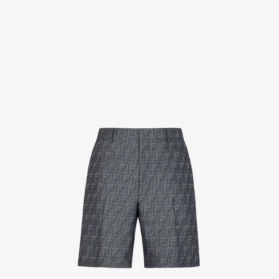 Men Fendi Pants & Shorts | Bermudas Blue