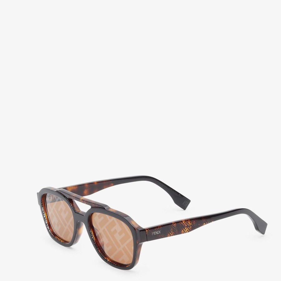 Men Fendi Sunglasses | Fendi Bilayer Brown