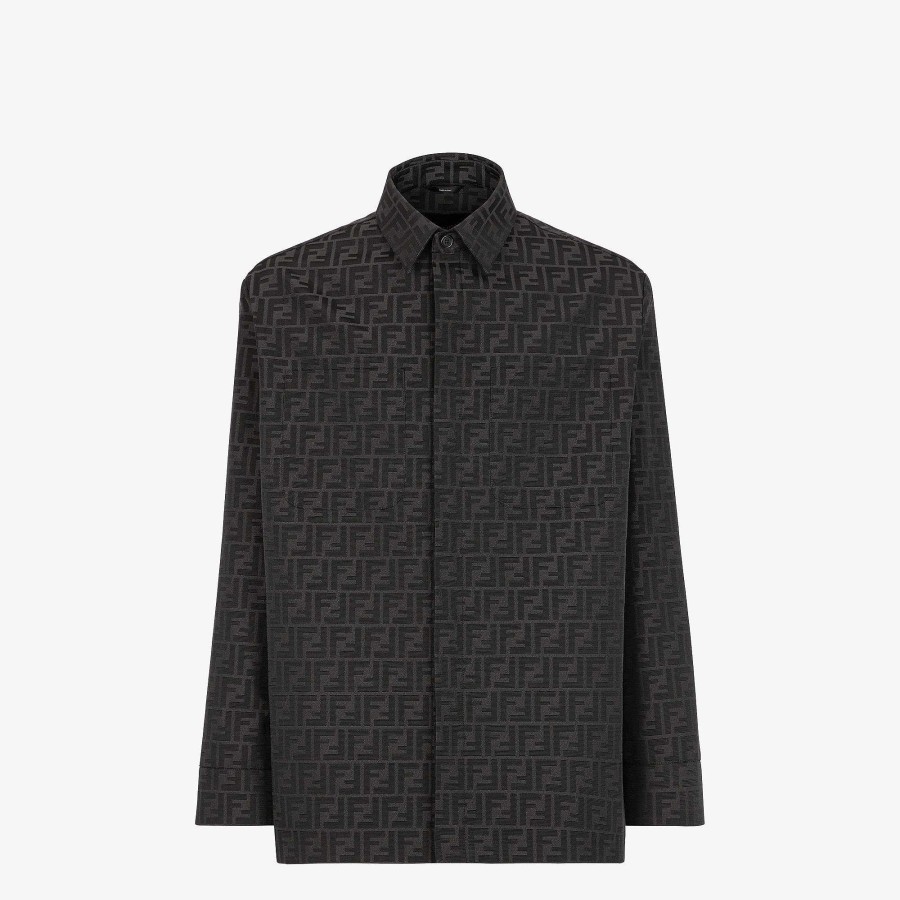 Men Fendi Shirts | Blouson Black