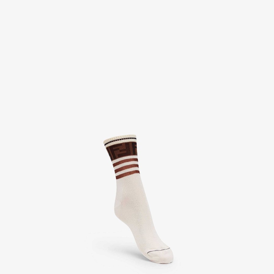 Women Fendi Tights & Socks | Socks White