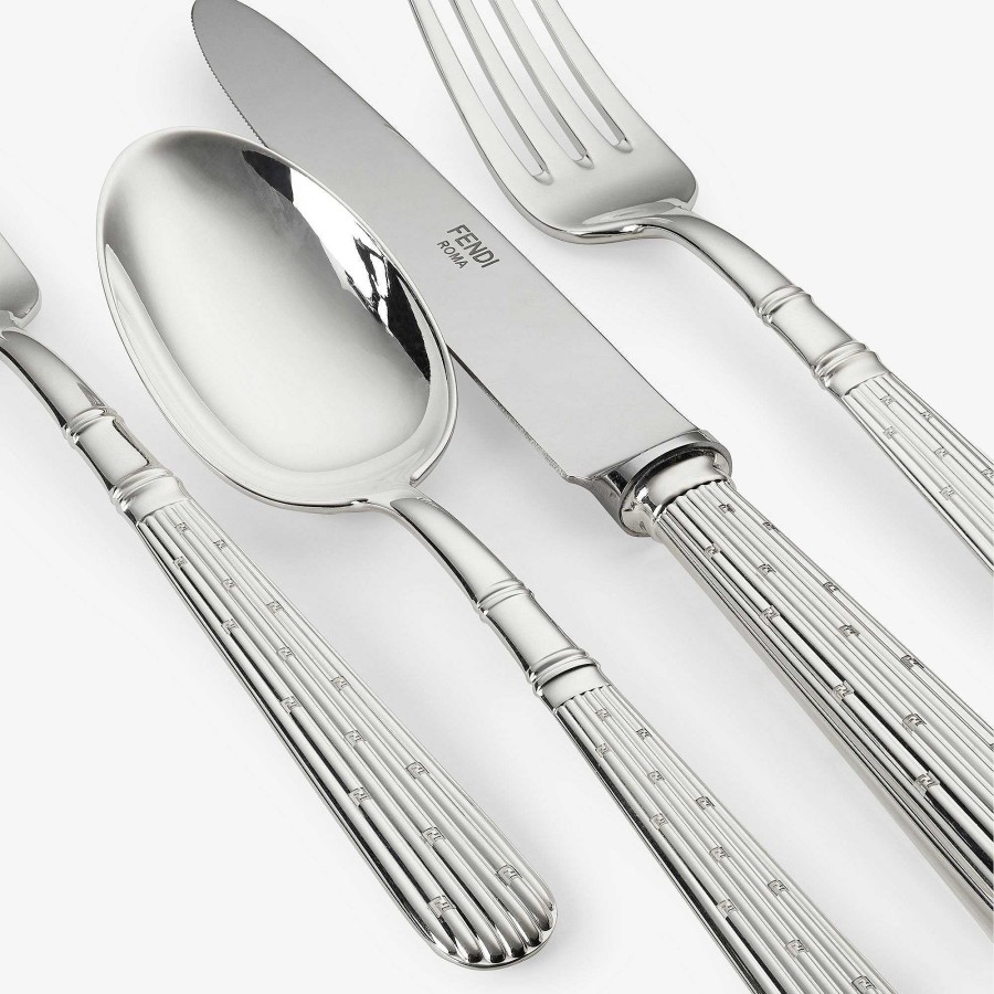 Home Decor & Lifestyle Fendi | Fendi Roma Flatware Set Silver