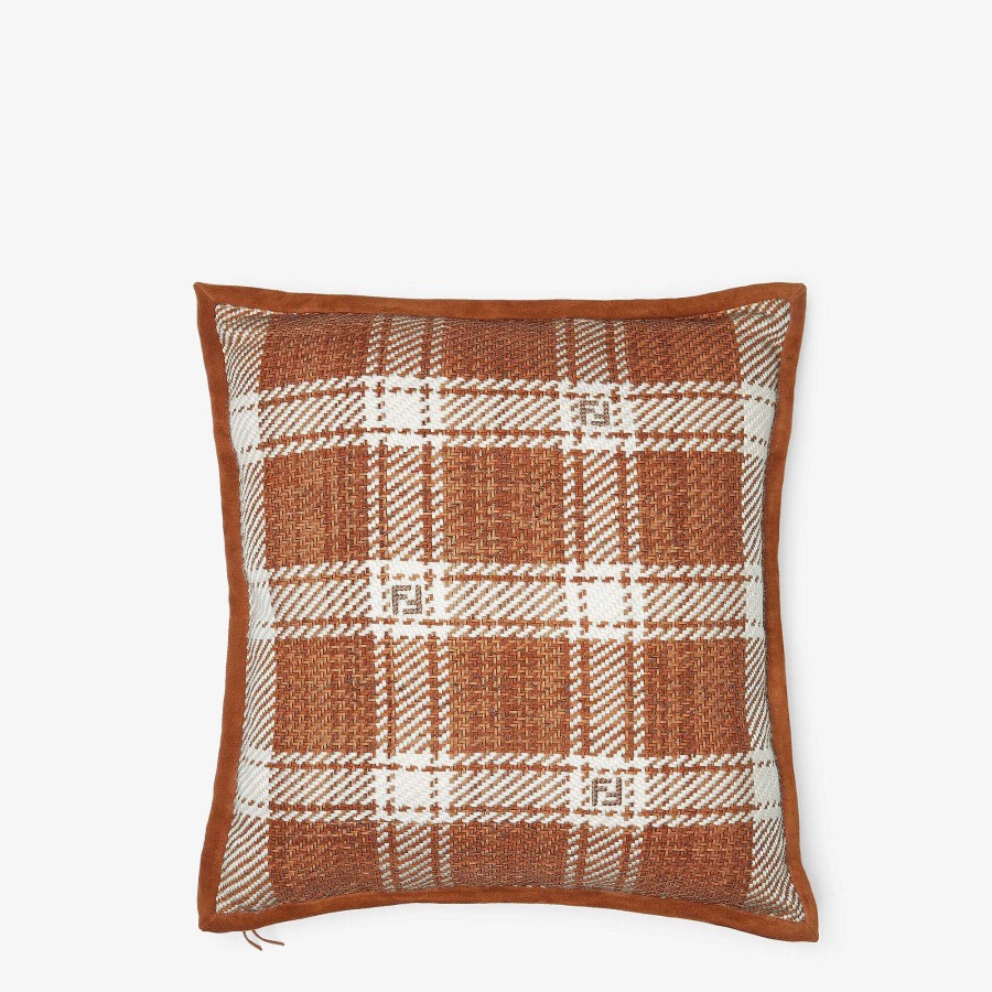 Home Decor & Lifestyle Fendi | Ff Square Cushion Brown