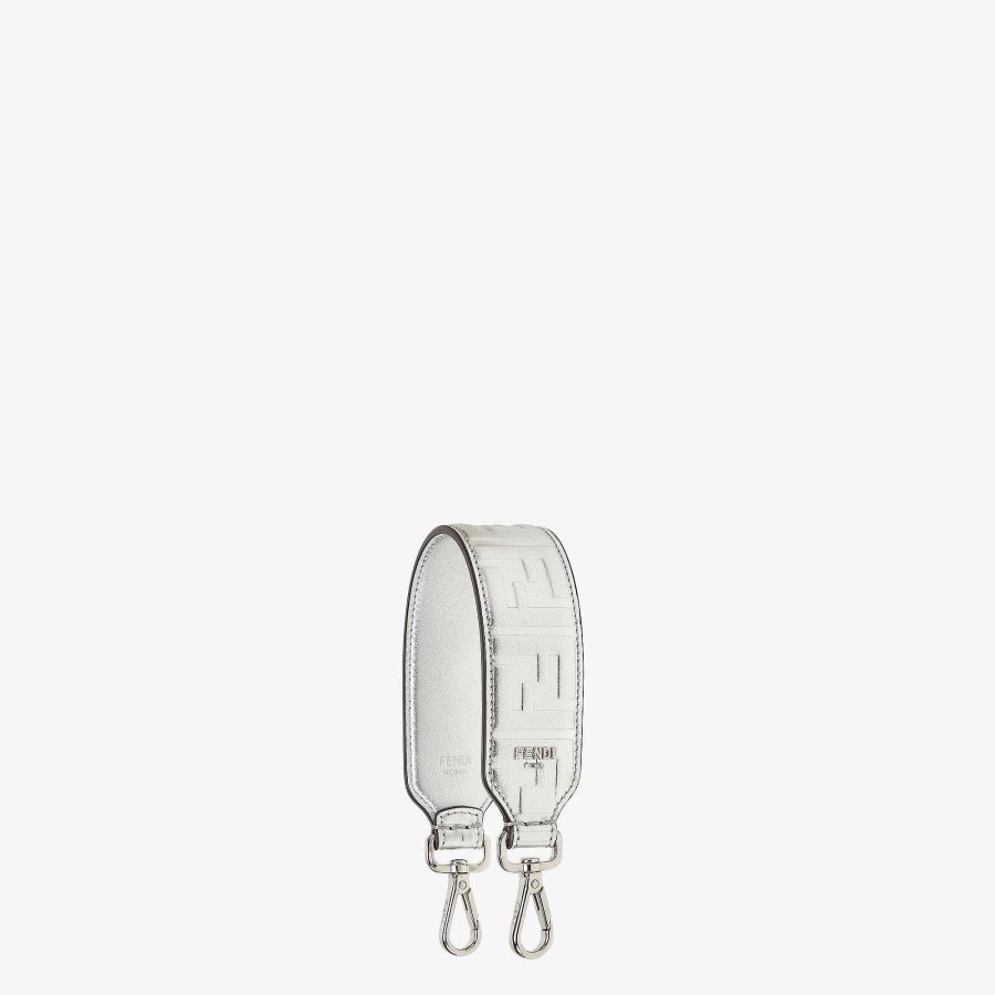 Women Fendi Shoulder Straps & Bag Accessories | Mini Strap You Silver