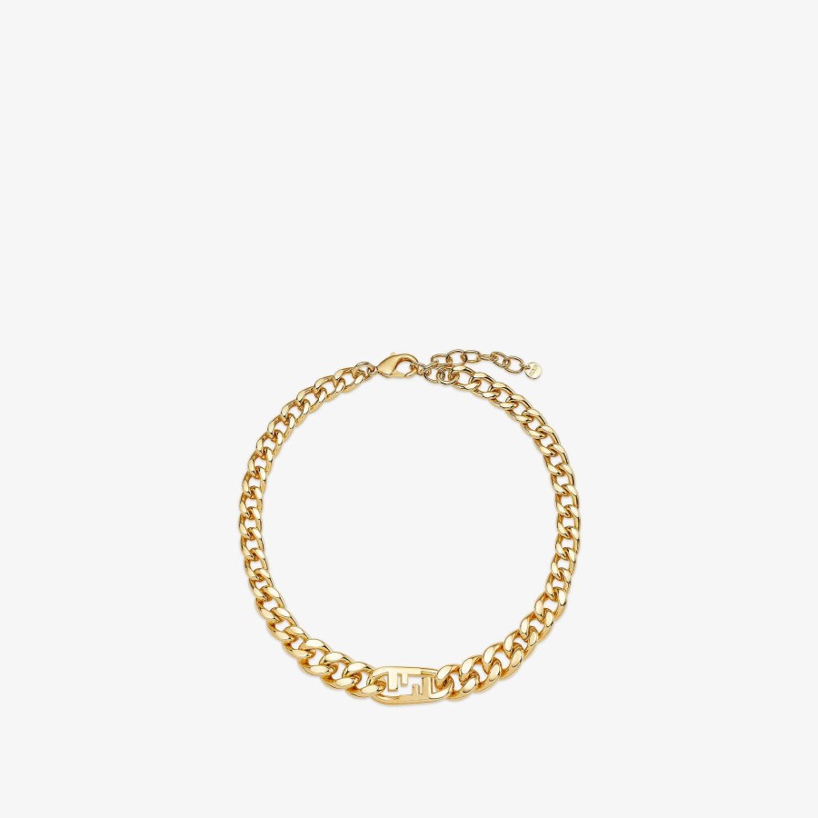 Women Fendi Necklaces | Fendi O'Lock Choker Gold