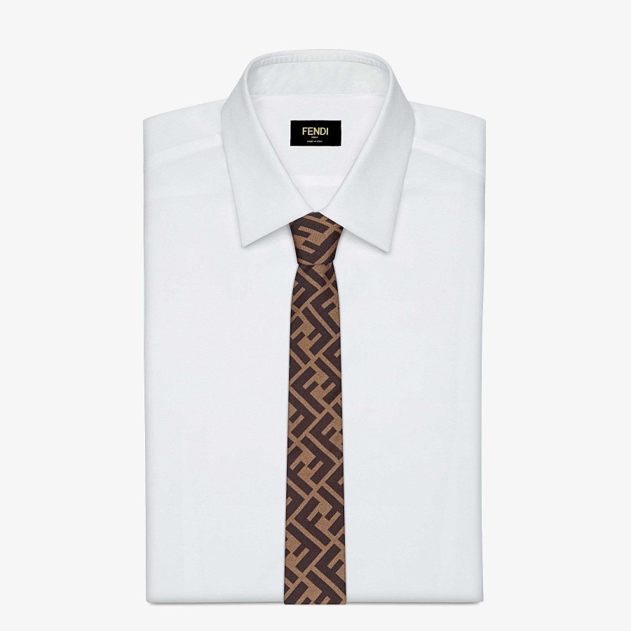 Men Fendi Ties | Tie Brown