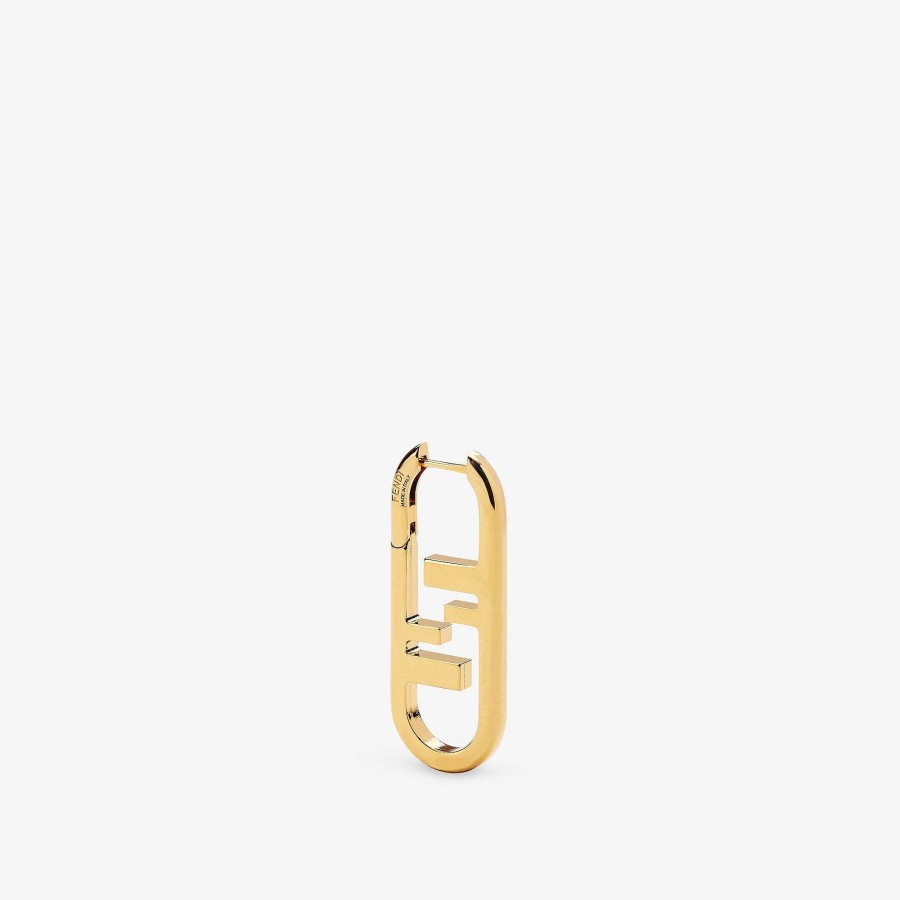 Women Fendi Earring & Brooches | O'Lock Single Earring Gold