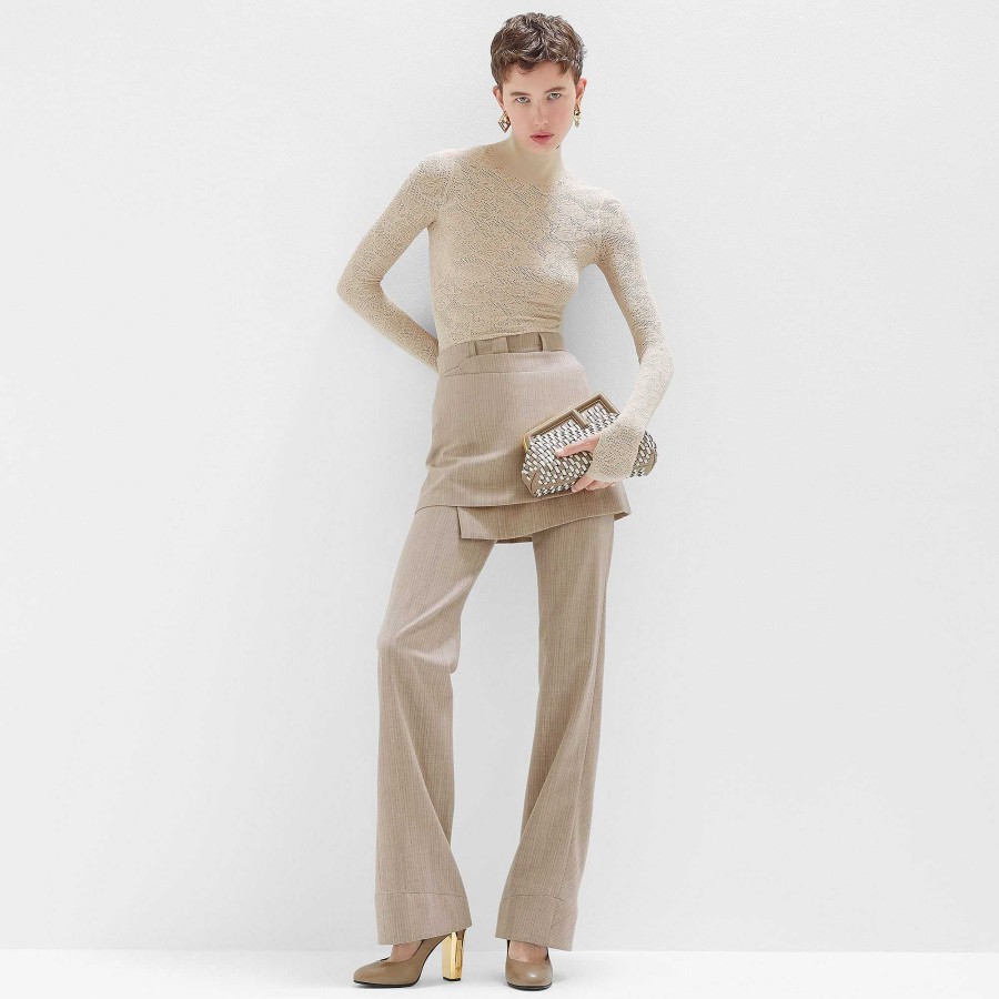 Women Fendi Knitwear | Sweater Beige