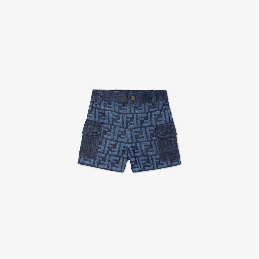 Kids Fendi Baby Boy | Baby Bermudas Blue