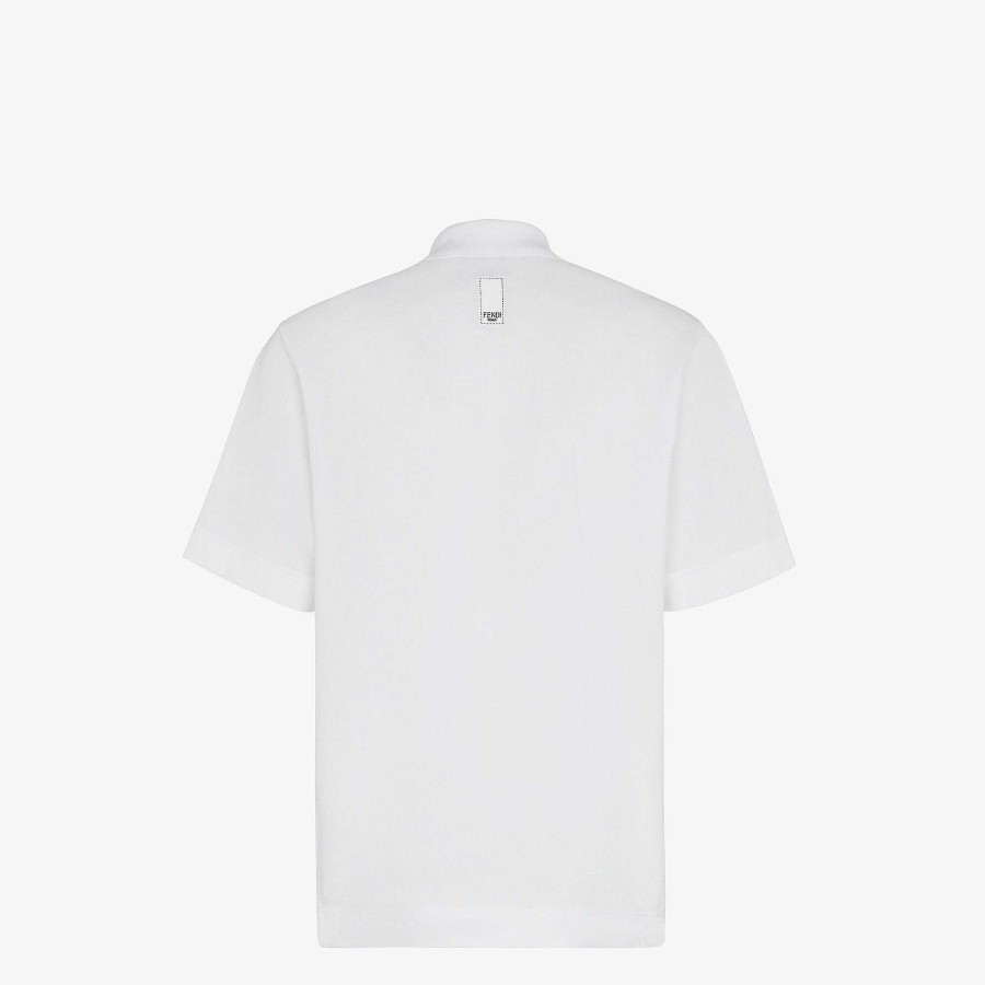 Men Fendi T-Shirts & Polos | Polo Shirt White