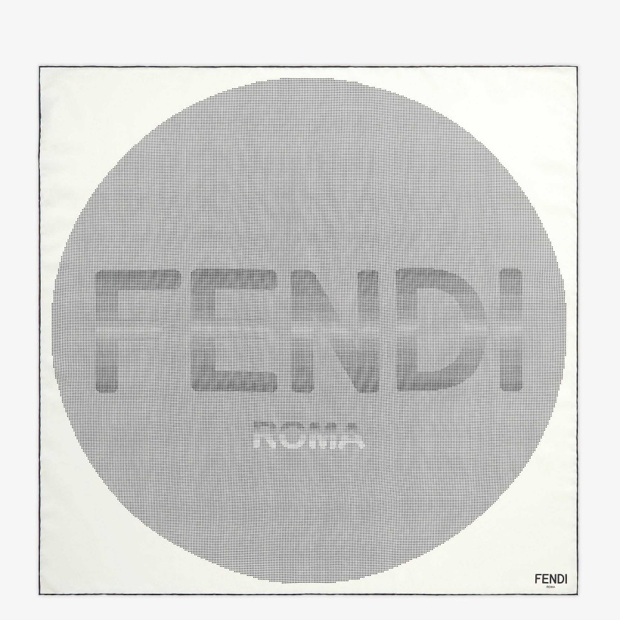 Women Fendi Silk Scarves | Fendi Roma Foulard White