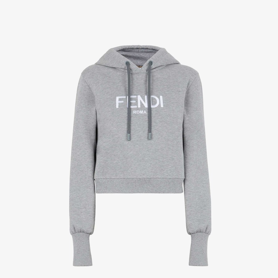 Women Fendi T-Shirts & Sweatshirts | Sweatshirt Gray