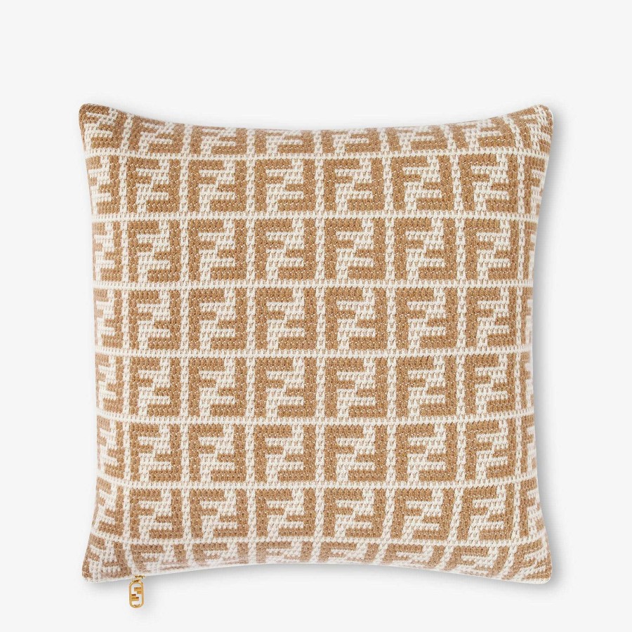 Home Decor & Lifestyle Fendi | Ff Cushion Beige