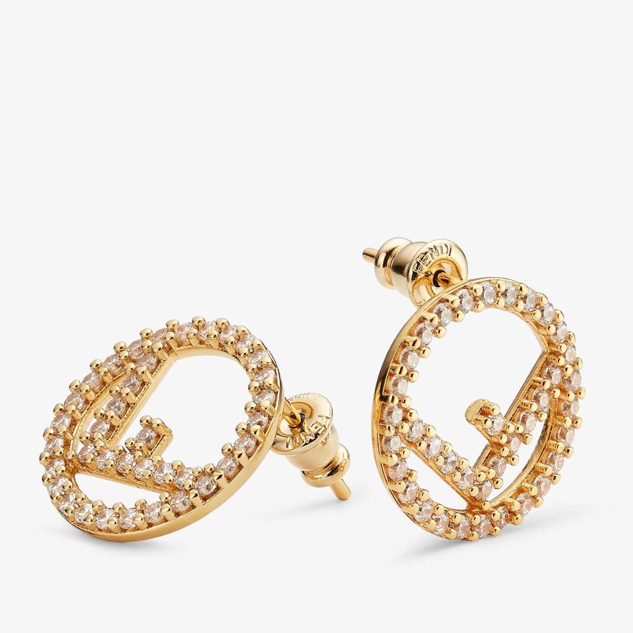 Women Fendi Earring & Brooches | F Is Fendi Earrings Gold