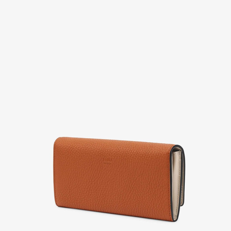 Women Fendi Wallets | Peekaboo Continental Brown