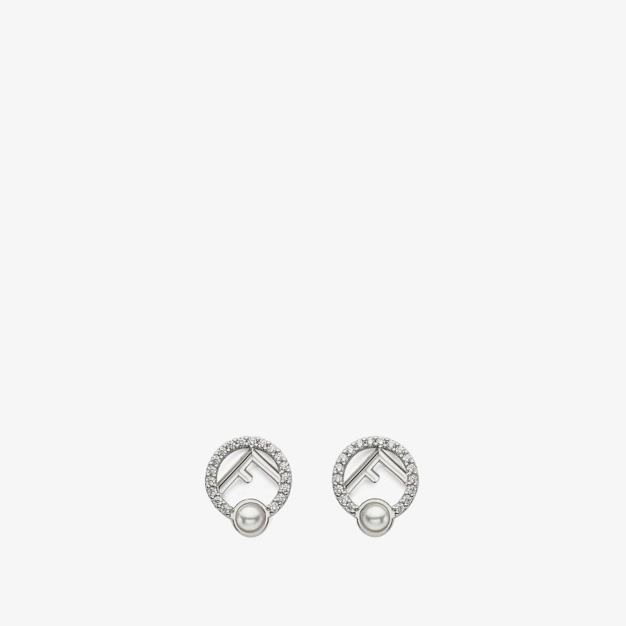 Women Fendi Earring & Brooches | F Is Fendi Earrings Silver