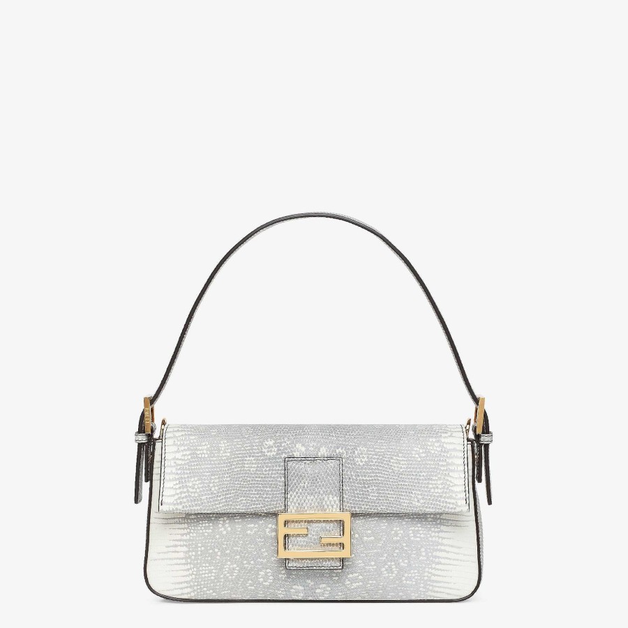 Women Fendi Exotic Bags | Baguette 1997 White