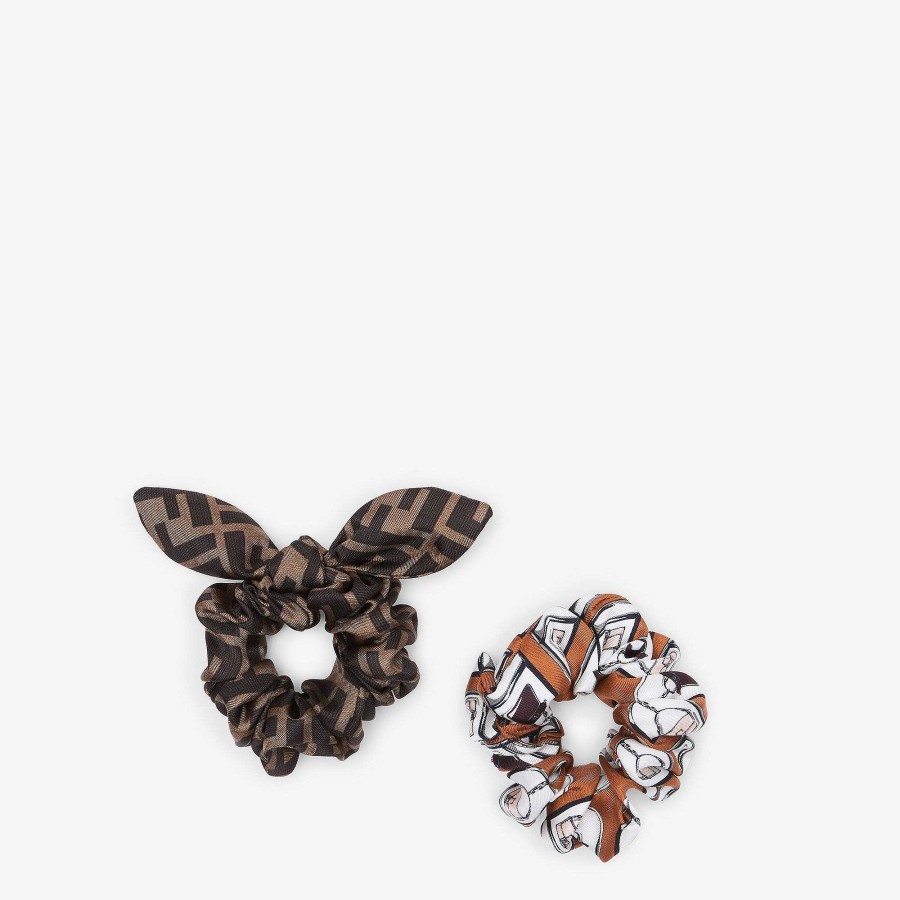 Women Fendi Hair Accessories | Hair Elastics Beige