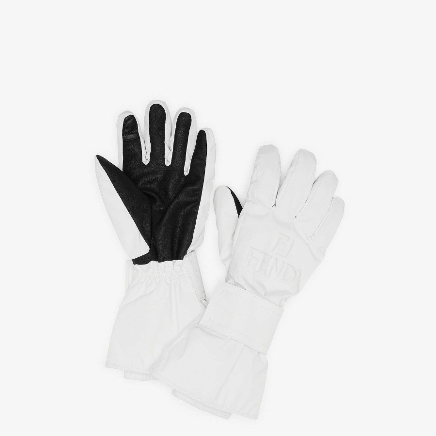 Men Fendi Skiwear | Ski Gloves White