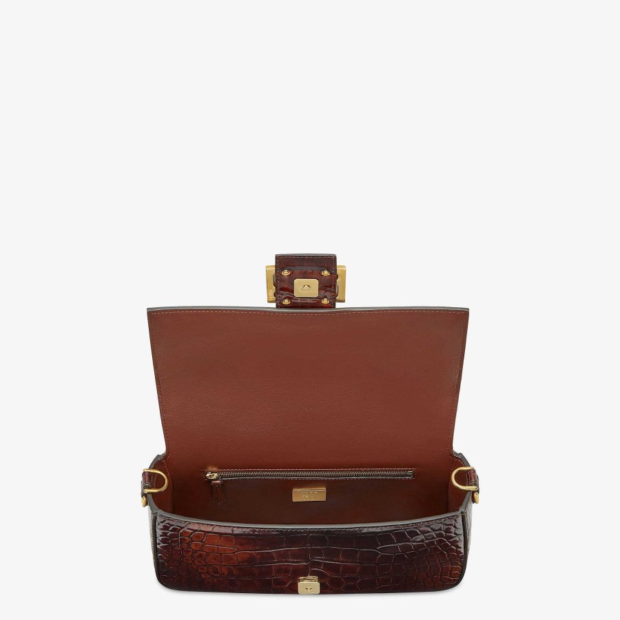 Women Fendi Exotic Bags | Baguette Brown