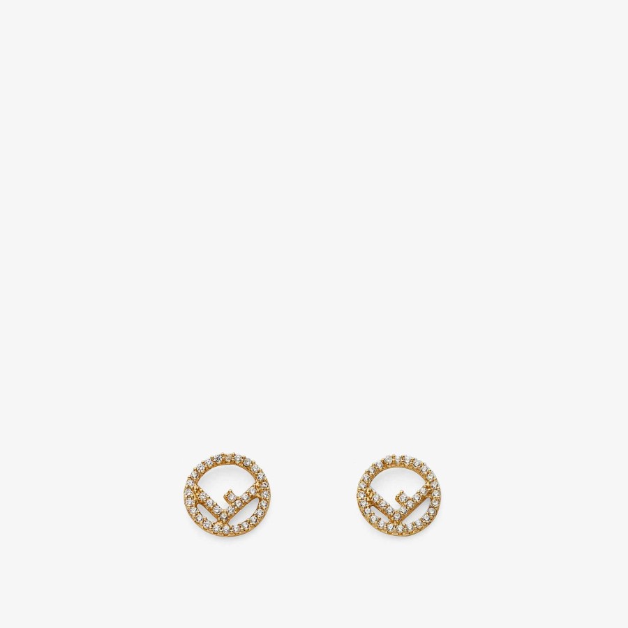 Women Fendi Earring & Brooches | F Is Fendi Earrings Gold