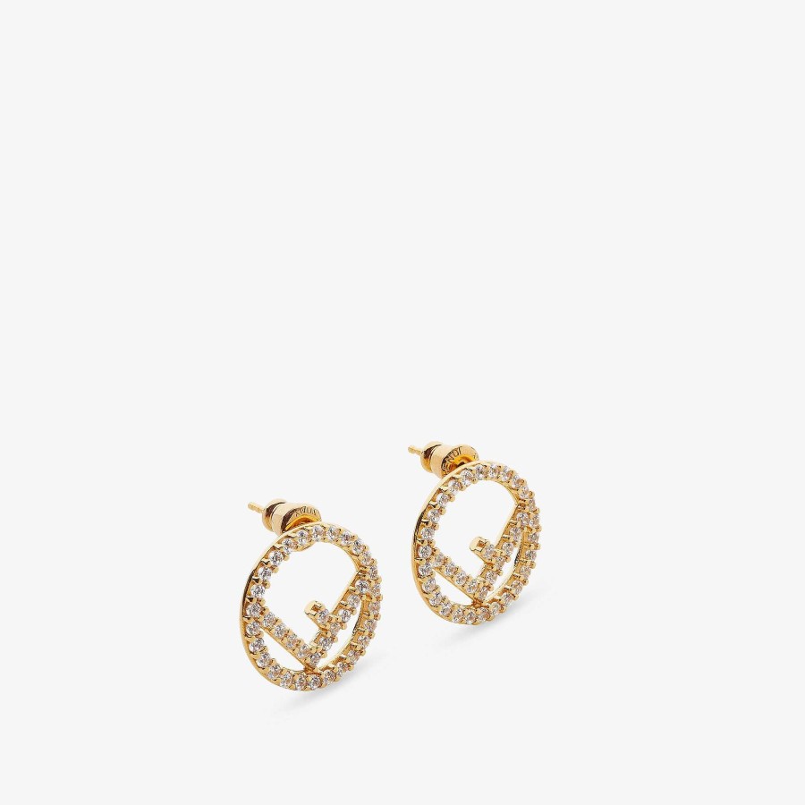 Women Fendi Earring & Brooches | F Is Fendi Earrings Gold