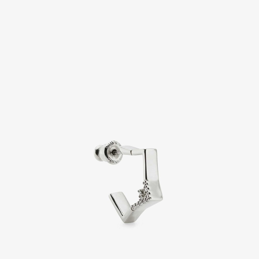 Men Fendi Earring | Fendi Five Earring Silver