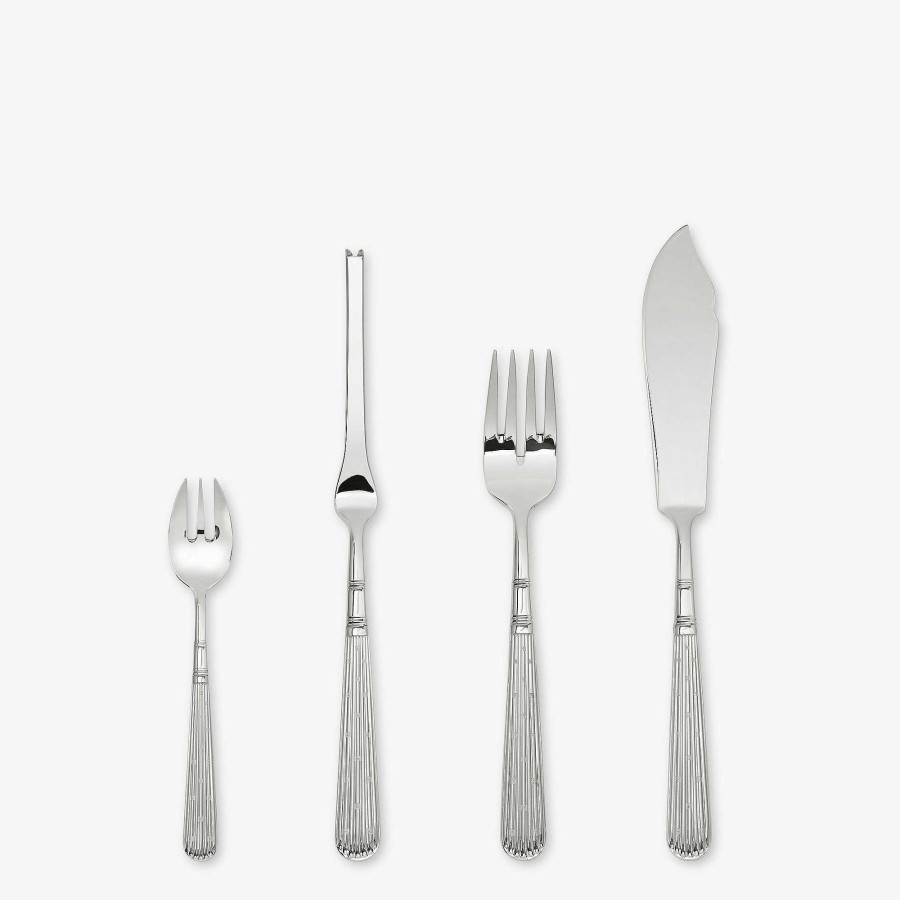 Home Decor & Lifestyle Fendi | Fendi Roma Set Of Fish Flatware Silver