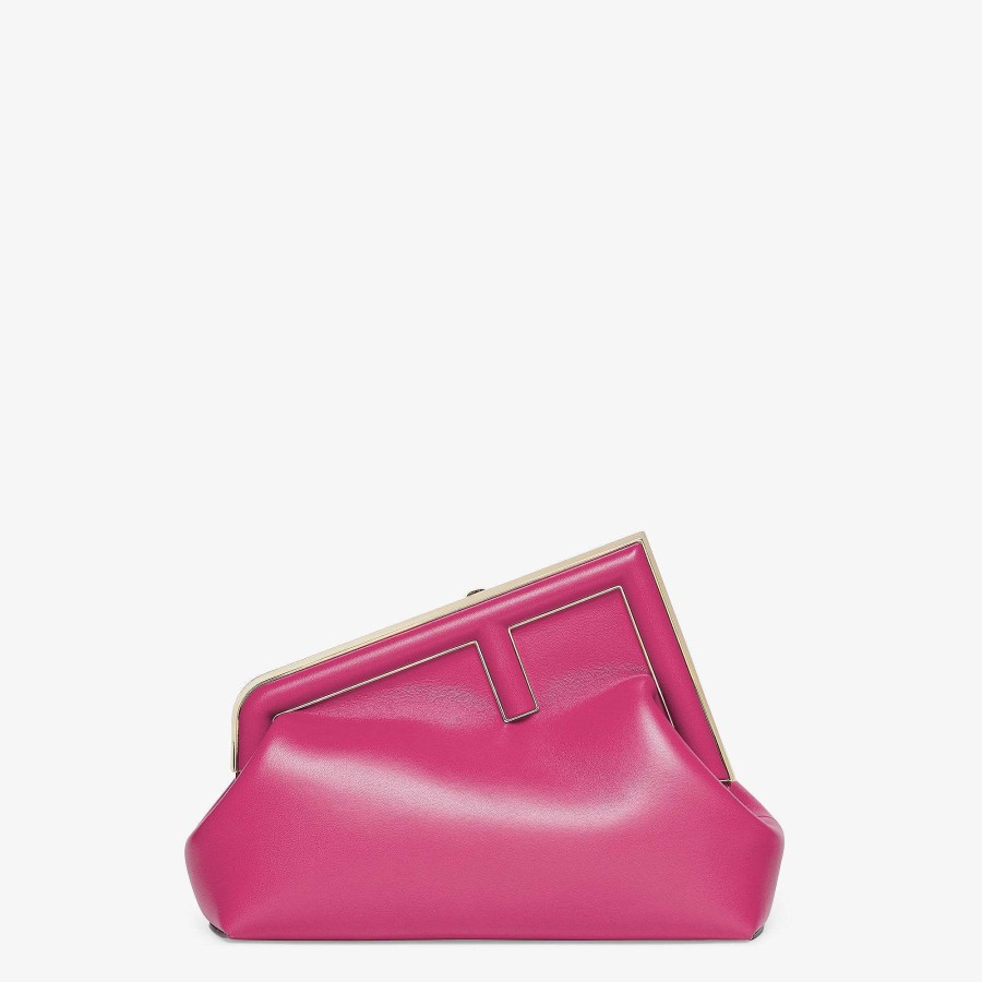 Women Fendi Clutches & Pouches | Fendi First Midi Pink