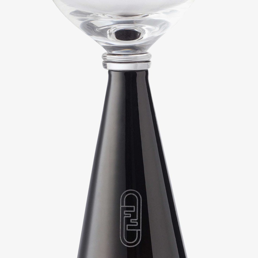 Home Decor & Lifestyle Fendi | Fendi O'Lock Red Wine Glass Black