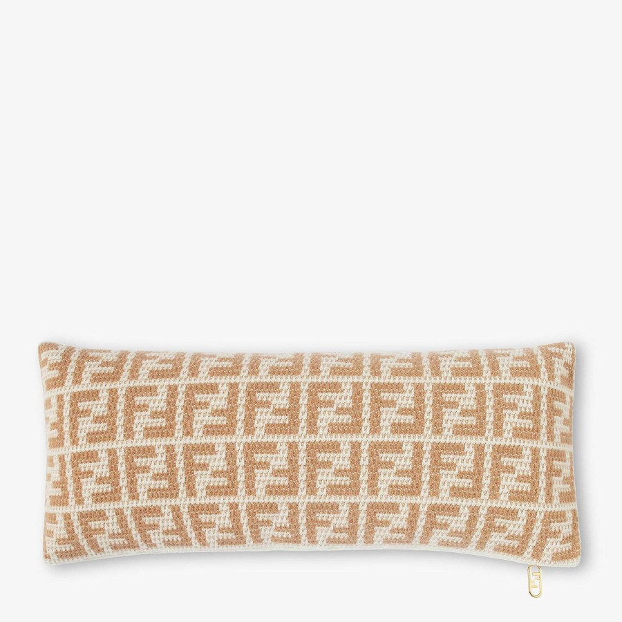 Home Decor & Lifestyle Fendi | Ff Rectangular Cushion Beige