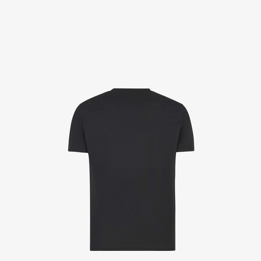 Men Fendi T-Shirts & Polos | T-Shirt Black