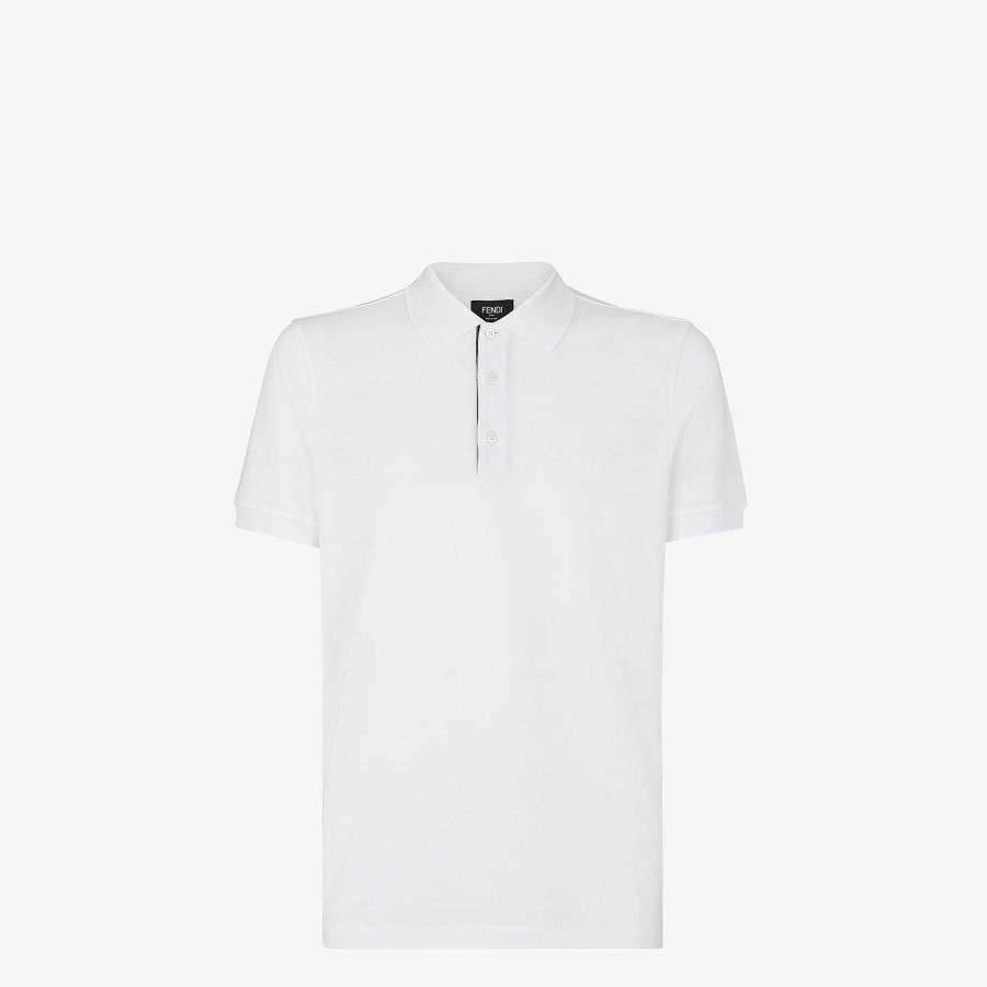 Men Fendi T-Shirts & Polos | Polo Shirt White