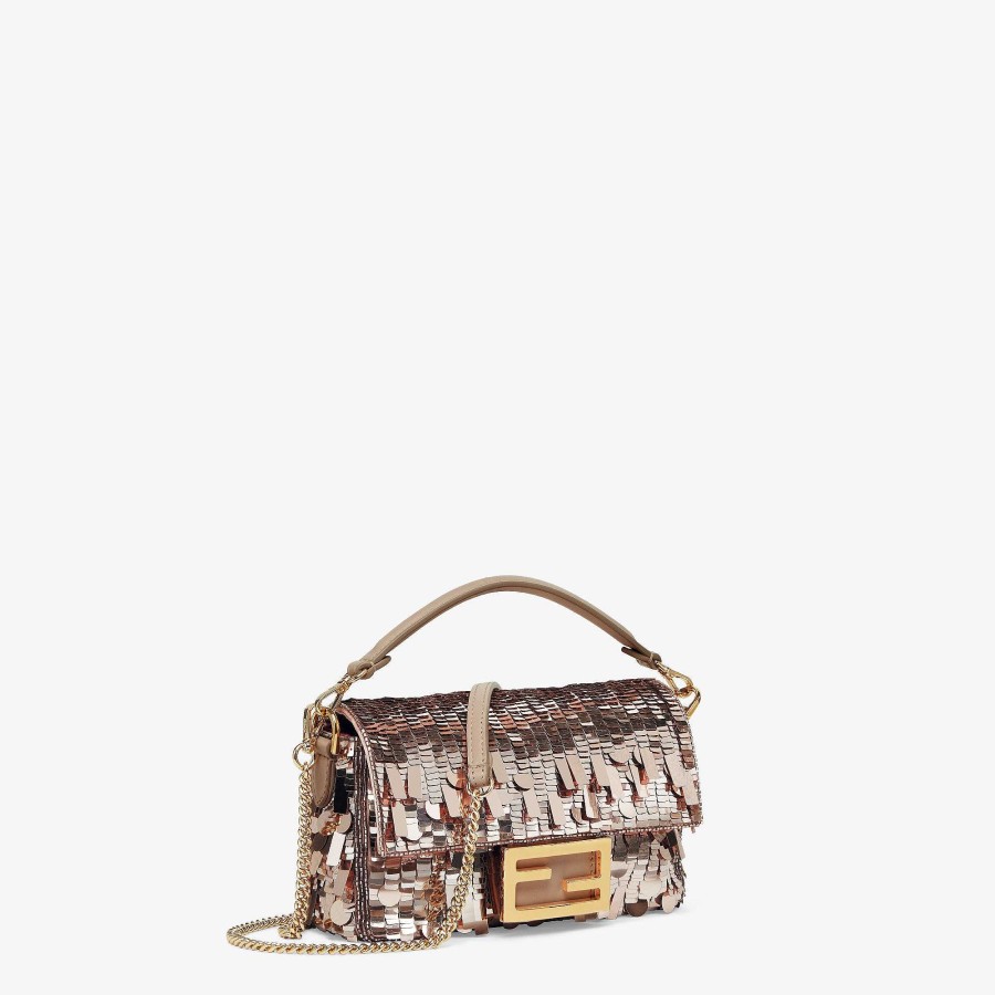 Women Fendi Shoulder & Crossbody Bags | Baguette Mini Gray