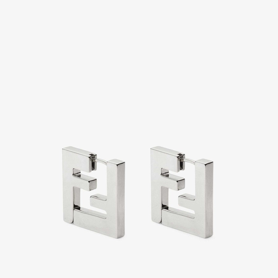 Women Fendi Earring & Brooches | Ff Earrings Silver