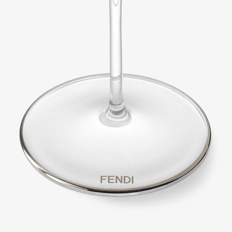 Home Decor & Lifestyle Fendi | Fendi Roma Set Of Red Wine Glasses Transparent