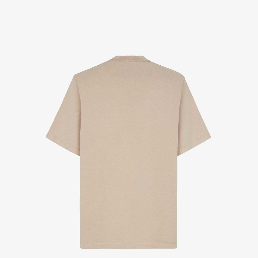 Men Fendi T-Shirts & Polos | T-Shirt Beige