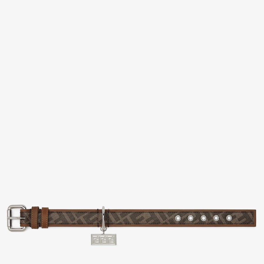 Men Fendi Pet Accessories | Dog Collar Brown