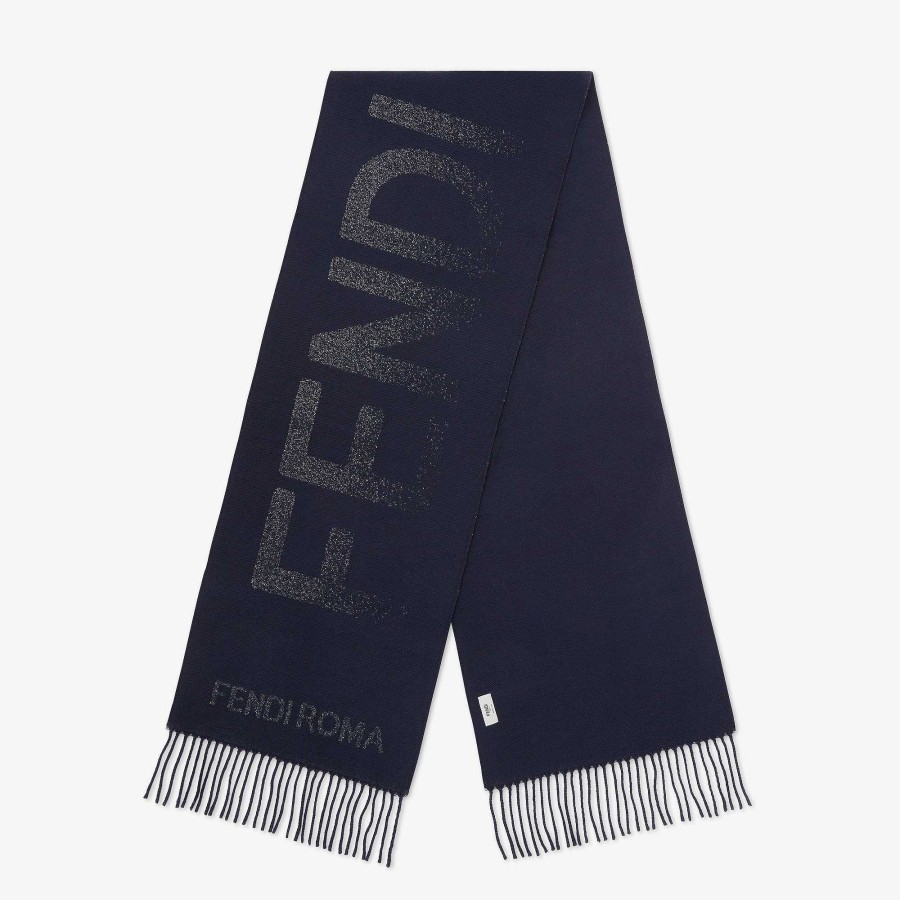 Women Fendi Scarves & Ponchos | Fendi Scarf Blue