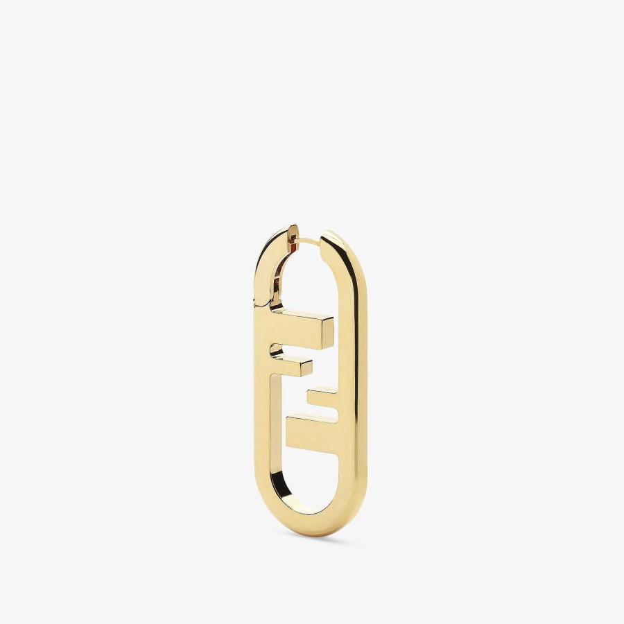 Women Fendi Earring & Brooches | O'Lock Single Earring Gold