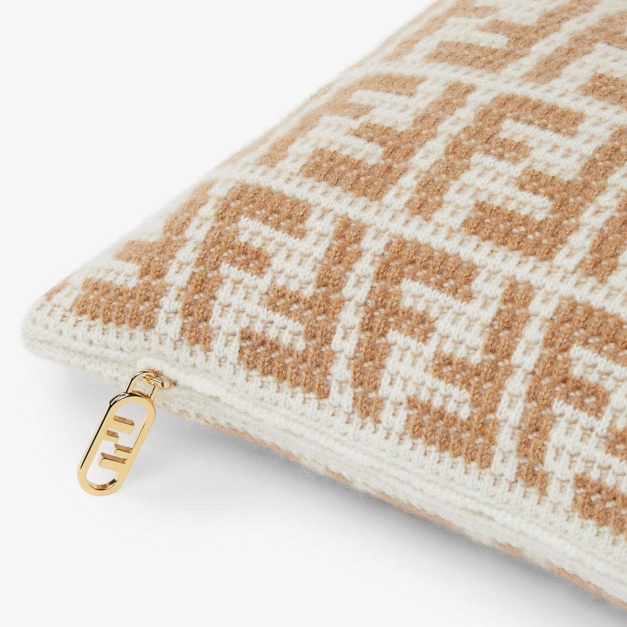 Home Decor & Lifestyle Fendi | Ff Rectangular Cushion Beige