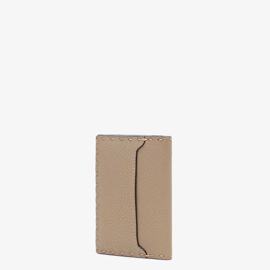 Men Fendi Card Holders | Card Holder Selleria Beige