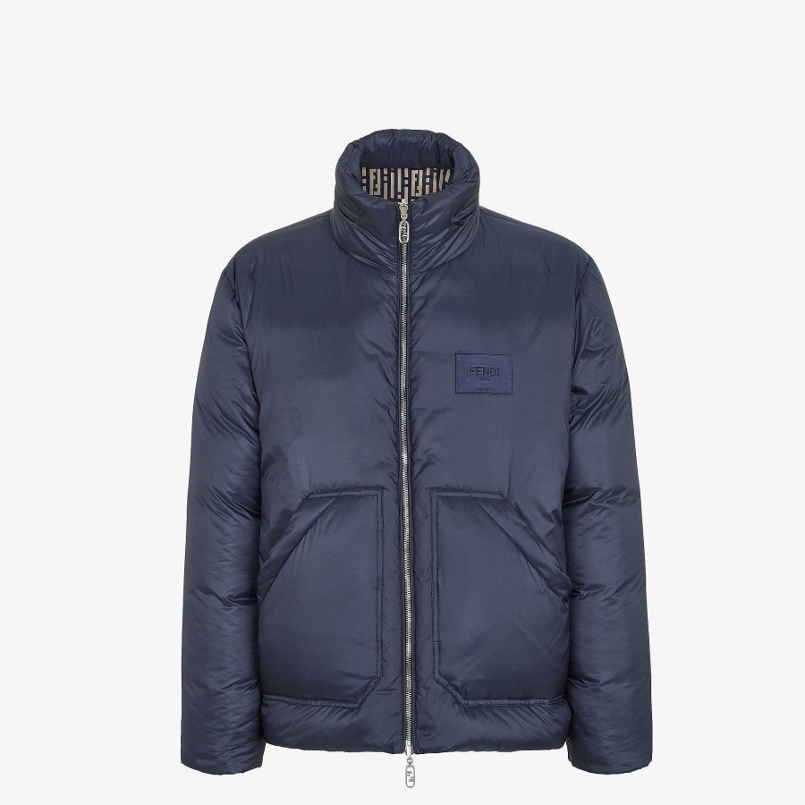 Men Fendi Activewear | Down Jacket Blue