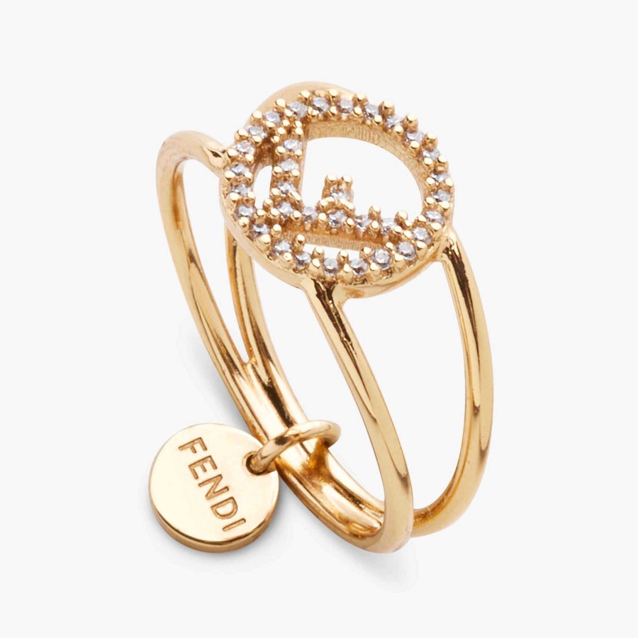 Women Fendi Rings | F Is Fendi Ring Gold